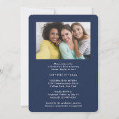 Faire-part Triple Graduation Photo Collage Marine & White Joi (Dos)