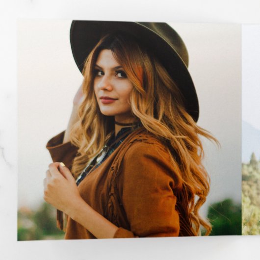 Faire-part triplée panoramique (Intérieur en premier)