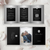 25e anniversaire mariage photo argent QR RSVP