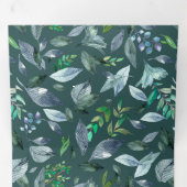 Faire-part Trois Volets Aquarelle tombée feuilles 5 (Intérieur en premier)