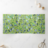 Faire-part Trois Volets Aquarelle tombée feuilles 6 (Intérieur)