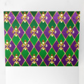 Faire-part Trois Volets Arrière - plan de bijoux Mardi Gras (Intérieur en premier)