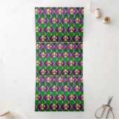 Faire-part Trois Volets Arrière - plan de bijoux Mardi Gras (Intérieur)