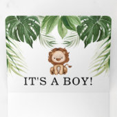 Faire-part Trois Volets Baby shower sauvage pour animaux sauvages Jungle S (Intérieur en premier)