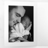 Faire-part Trois Volets Birch Tree, 3 Photo Collage Bébé Naissance (Intérieur en premier)