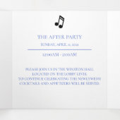 Faire-part Trois Volets Blue Hydrangea Détails du Mariage (Intérieur au milieu)