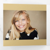 Faire-part Trois Volets Boho Floral Graduate Multi Photo (Intérieur en premier)