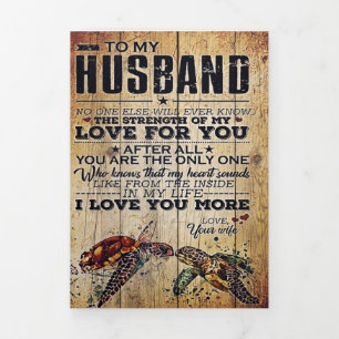 Faire-part Trois Volets Cadeau à mon mari   Jolie lettre au mari  