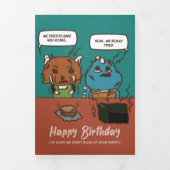 Faire-part Trois Volets Catastrophe du pain d'anniversaire (Page de couverture)