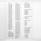 Faire-part Trois Volets Célébration de la vie funéraire service commémorat (Intérieur au milieu)