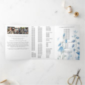 Faire-part Trois Volets Célébration de la vie funéraire service commémorat (Intérieur)