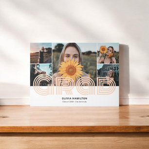 Faire-part Trois Volets Collage de photos rétrospective Grad