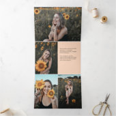 Faire-part Trois Volets Collage de photos rétrospective Grad (Intérieur)