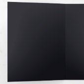 Faire-part Trois Volets Conception simple noire personnalisée Ajouter une (Intérieur en premier)