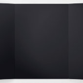 Faire-part Trois Volets Conception simple noire personnalisée Ajouter une (Intérieur au milieu)