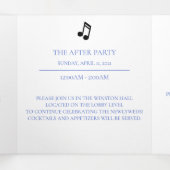 Faire-part Trois Volets Détails du mariage avec Hydrangea Bleu (Intérieur au milieu)