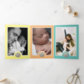 Faire-part Trois Volets Dollars de sable & Burlap, 3 Photo Collage de la n (Intérieur)