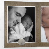 Faire-part Trois Volets Dollars de sable & Burlap, 5 photo Collage de phot (Intérieur en premier)
