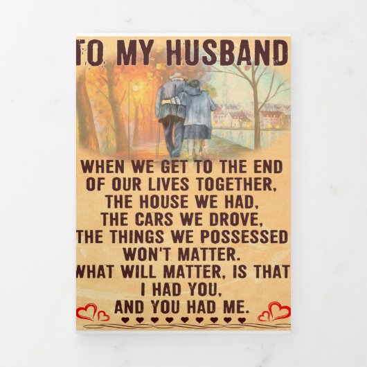 Faire-part Trois Volets Drôle cadeau père | À ma famille présente (Page de couverture)