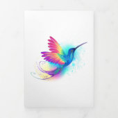 Faire-part Trois Volets Exotic Rainbow Hummingbird (Page de couverture)