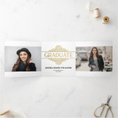 Faire-part Trois Volets Fancy Graduate Multi Photo (Intérieur)