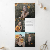 Faire-part Trois Volets Graduation Retro 10 Photo White (Intérieur)