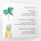 Faire-part Trois Volets Lemon Theme Wedding Day Schedule  (Intérieur en premier)