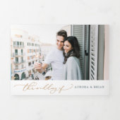 Faire-part Trois Volets Mariage d'aquarelle florale moelleuse (Page de couverture)