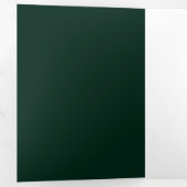 Faire-part Trois Volets Mariage Moderne Luxueux Paillettes Vertes et Or Co (Intérieur en premier)