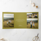 Faire-part Trois Volets Minimal Christmas Family Arch Photo (Intérieur)