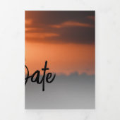 Faire-part Trois Volets Modern 3 Photo Wedding Enregistrer la date (Page de couverture)
