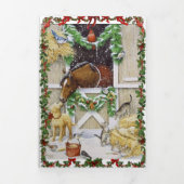 Faire-part Trois Volets naturelle de Christmas (Page de couverture)