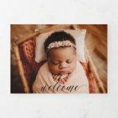 Faire-part Trois Volets "Notre petit miracle" naissance personnalisable (Page de couverture)