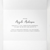 Faire-part Trois Volets Papillons Mignons Tout Autour Du Baby shower (Intérieur au milieu)