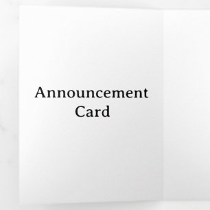 Faire-part Trois Volets Personnalisez votre AVertical 5" x 7"
