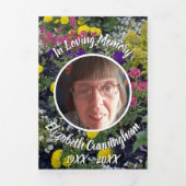 Faire-part Trois Volets Poème photo de Mémorial mixte (Page de couverture)