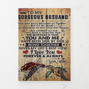 Faire-part Trois Volets Présenté Spécial Pour Papa   À ma lettre au mari  