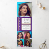 Faire-part Trois Volets Purple Elegant Classy 8 Photo Graduation (Intérieur)