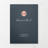 Faire-part Trois Volets QR CODE photo moderne tout en un mariage (Page de couverture)