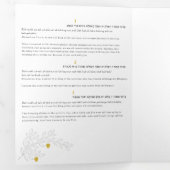 Faire-part Trois Volets Sheva Brachos ~ 7 Bénédictions de mariage juif (Intérieur en premier)