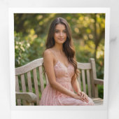 Faire-part Trois Volets Sophisticated Graduation Cap Pastel Tones Glitter (Intérieur en premier)