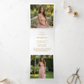 Faire-part Trois Volets Sophisticated Graduation Cap Pastel Tones Glitter (Intérieur)