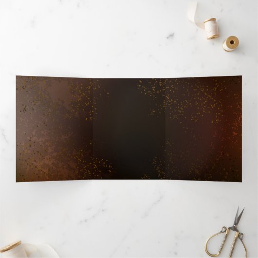 Faire-part Trois Volets Steampunk Rusty Background (Intérieur)