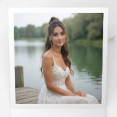 Faire-part Trois Volets Stylish Graduation Cap Pastel Tones & Glitter (Intérieur en premier)