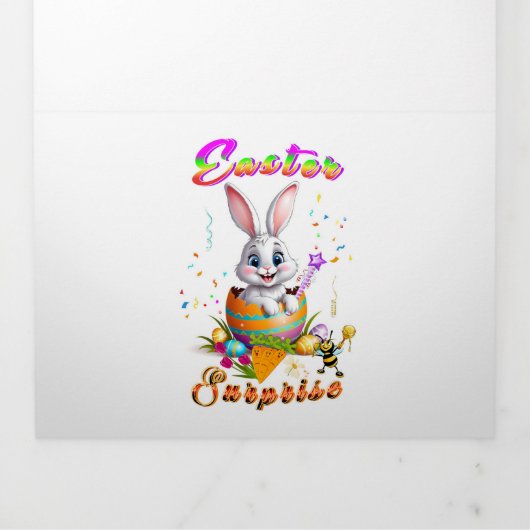Faire-part Trois Volets Surprise de Pâques (Page de couverture)