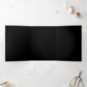 Faire-part Trois Volets Symbole d'infini avec plume arc-en-ciel (Intérieur)