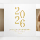 Faire-part Trois Volets Year of the Graduate Multi Photo (Intérieur au milieu)