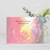 Faire-part TROISIÈME BAL masqué ,or rouge jaune bleu (Debout devant)