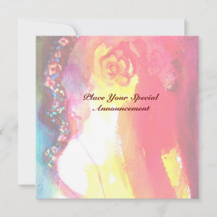 Faire-part TROISIÈME MASQUE boule mascarisée, or rouge jaune