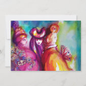 Faire-part TROISIÈME MASQUE boule mascarisée, or rouge jaune (Dos)